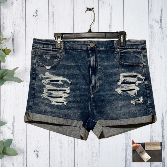 American Eagle Distressed Jean Shorts - Picture 1 of 2